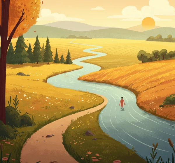 Illustration of a winding path symbolizing sexuality journey