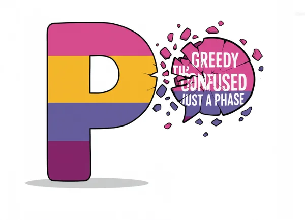 Myth bubble being popped, debunking pansexuality myths