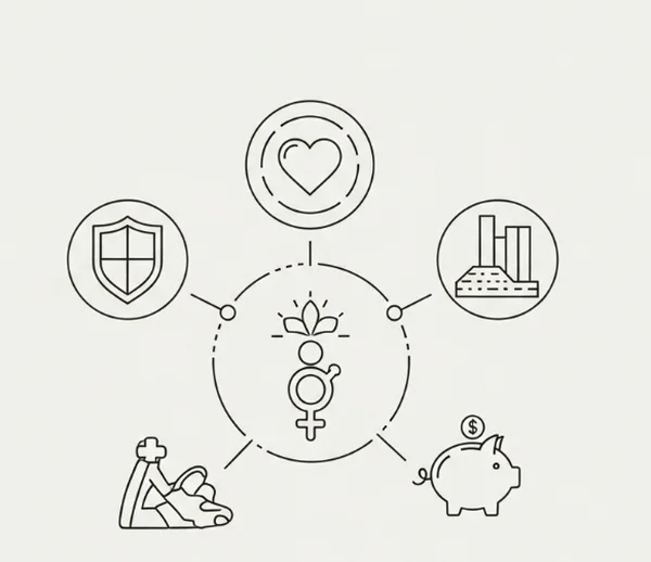Symbol of safety shield for coming out safely