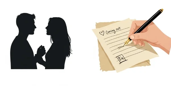 Illustration of various ways to come out sharing identity