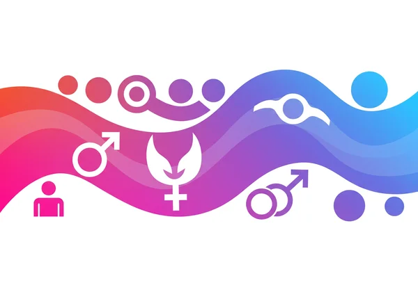 Abstract representation of sexuality as a diverse spectrum