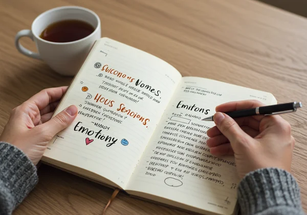 Person journaling for self-discovery and reflection.