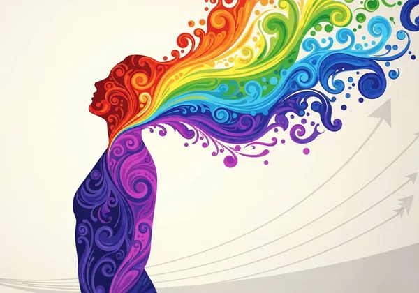 Abstract representation of personal growth and self-acceptance